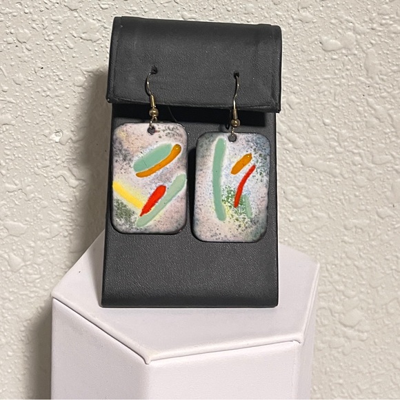 Colorful Abstract Earrings - Picture 1 of 3